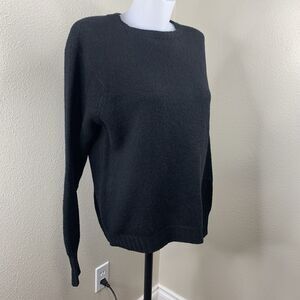 Lady Puritan Full Fashioned 100% Shetland Wool Vtg Black Sweater Sz L?